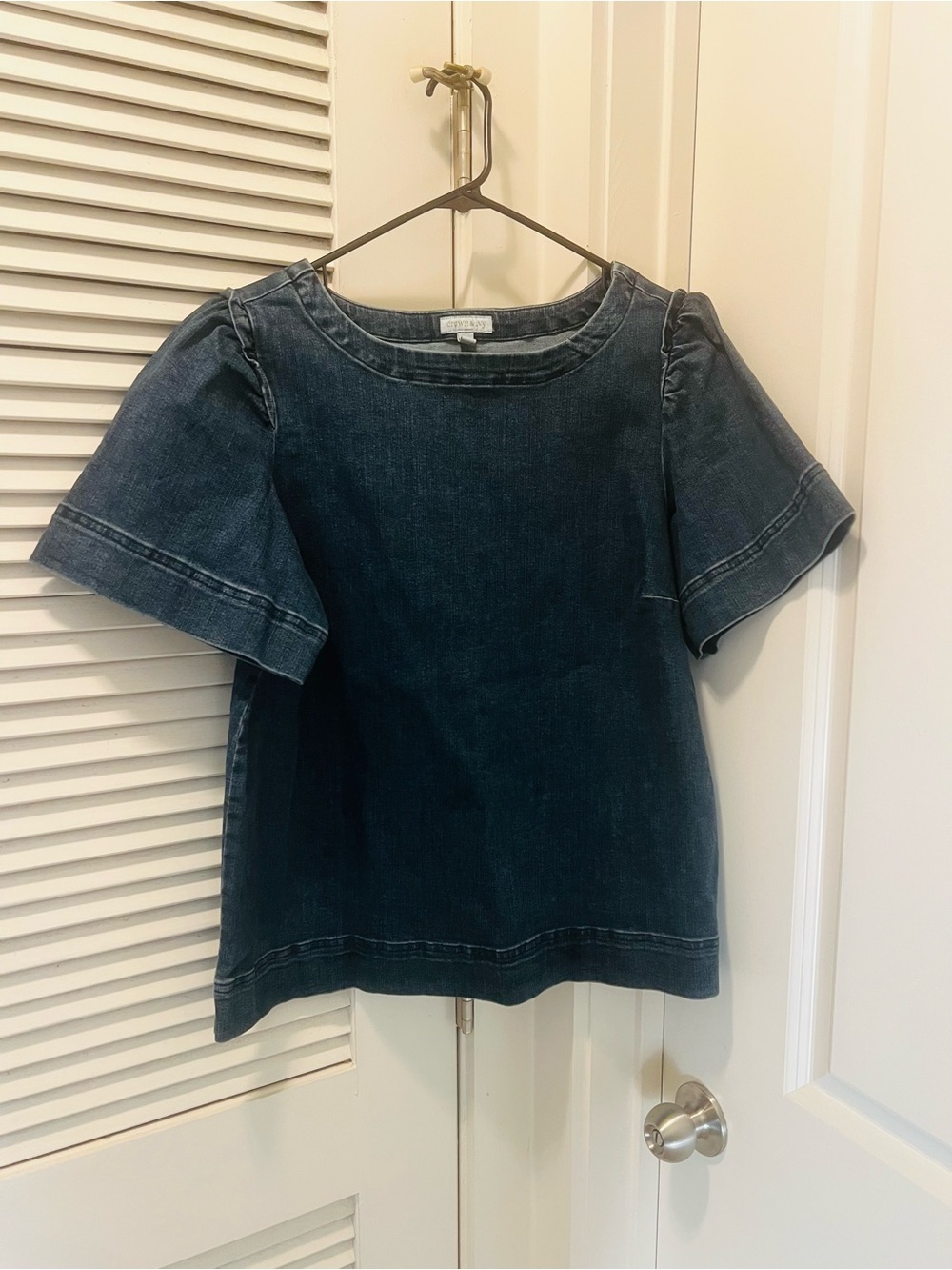 Crown and Ivy Dark Denim Short Sleeve Tee